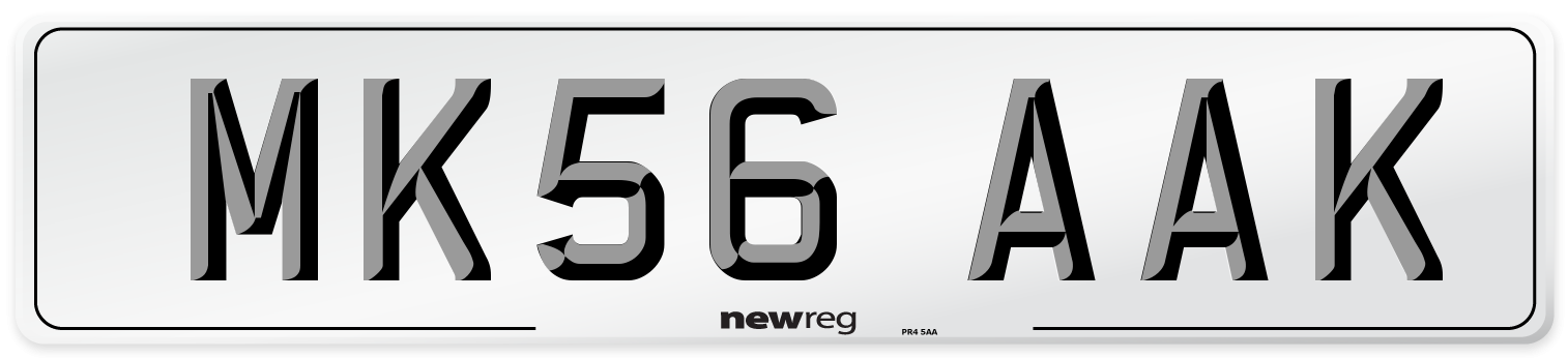 MK56 AAK Number Plate from New Reg